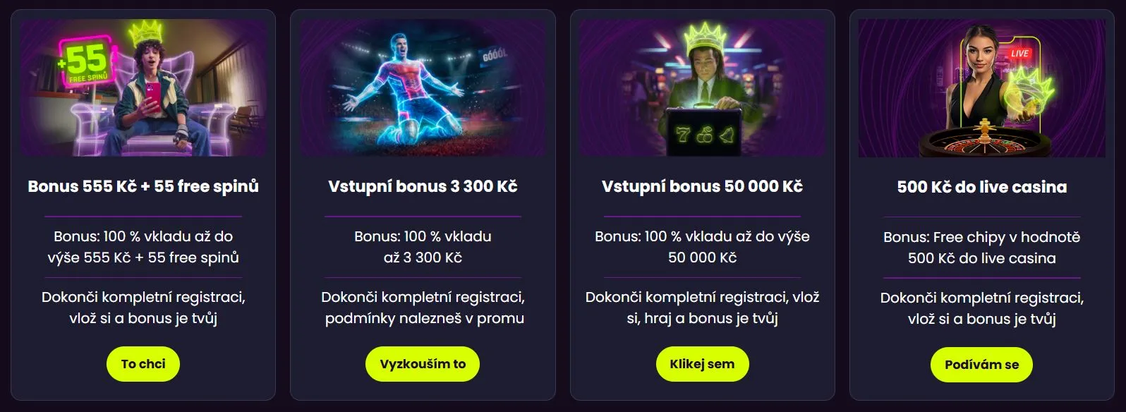 nové české online casino Bonusy a uvítací balíčky u nových online casin